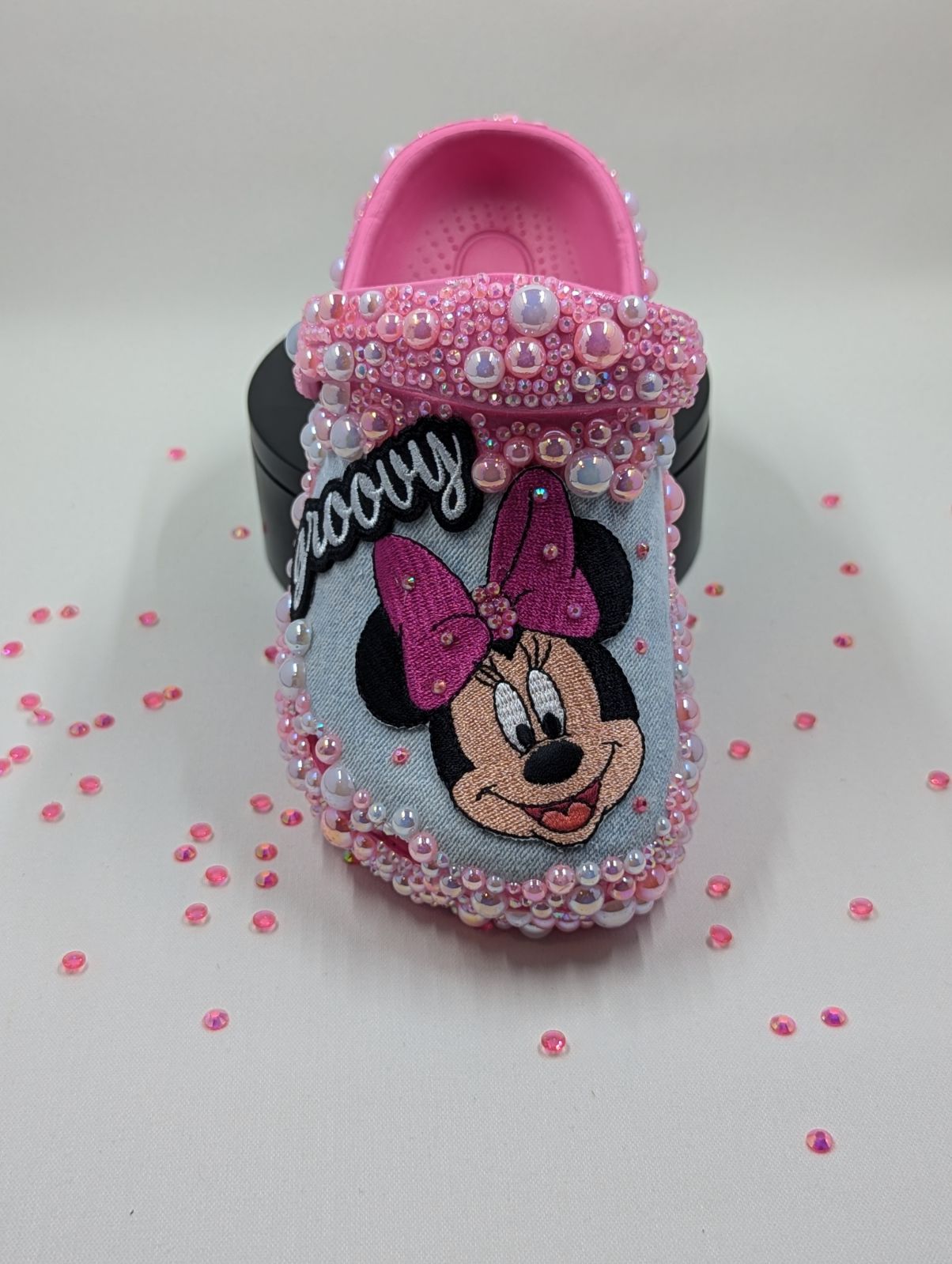 Minnie Inspired Rhinestone Girls Imitation Crocs